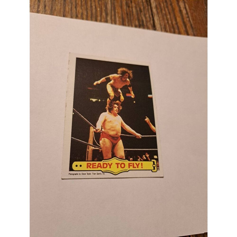 Vintage 1985 WWF Ready to Fly Card 53 Jimmy Superfly Snuka Andre the Giant Topps